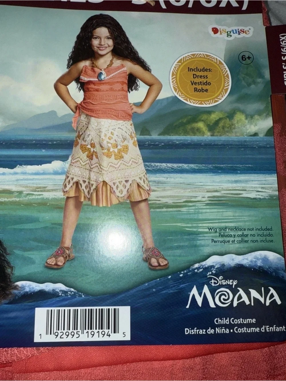 Disney MOANA Classic Costume for Girls Size S Halloween Dress Up Play NEW - Picture 2 of 4